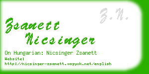 zsanett nicsinger business card